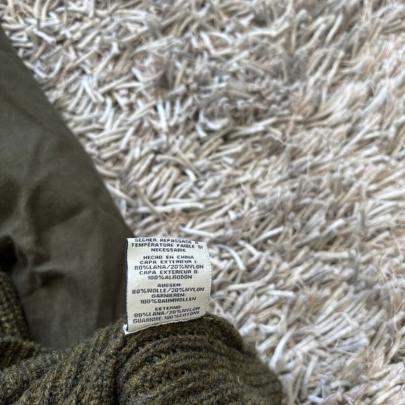Schott Bros Sweater Wool Patch Fisherman Knit Green/Military Sz Small - Picture 8 of 10